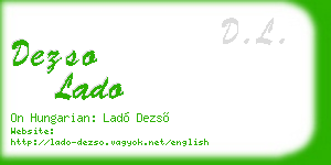 dezso lado business card
