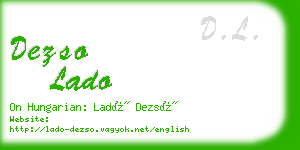 dezso lado business card